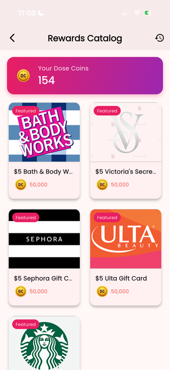 Dose Rewards Screenshot